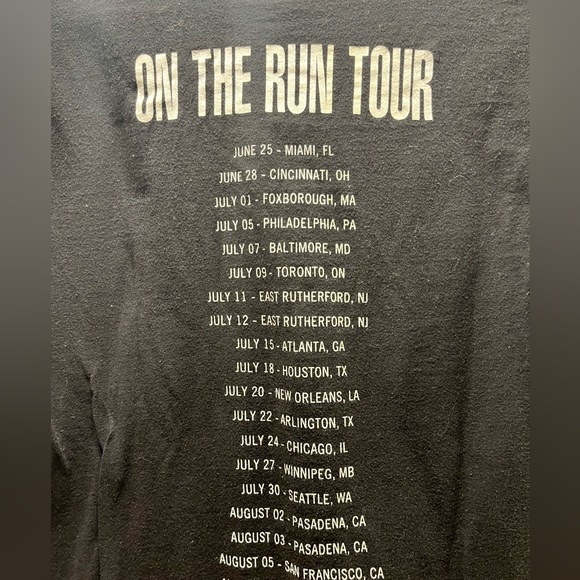 JAYZ on the run tour 2014 concert tour t-shirt, size small - Picture 2 of 7